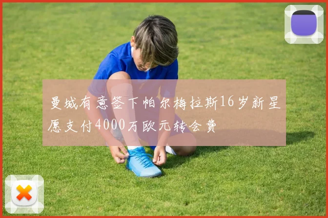 曼城有意签下帕尔梅拉斯16岁新星愿支付4000万欧元转会费